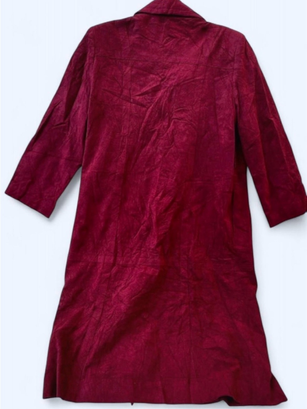 Vintage KIRA Longchamp Burgundy Suede Coat – Japan Size 9 - Picture 2 of 10